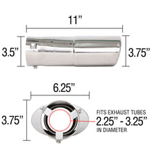 Load image into Gallery viewer, Spectre Exhaust Tip Bolt-On / Oval (Fits 2.25in to 3.25in Piping)
