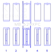 Load image into Gallery viewer, King Ford 260CI/289CI/302 5.0L Windsor Coated Crankshaft Main Bearing Set of 5 (Size .001)
