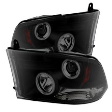 Load image into Gallery viewer, Spyder Dodge Ram 1500 09-14 Projector Halogen Model- CCFL Halo LED - Blk Smke PRO-YD-DR09-CCFL-BSM
