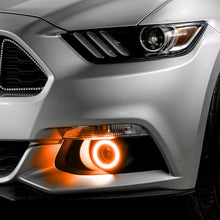 Load image into Gallery viewer, Oracle 15-17 Ford Mustang Dynamic RGB+A Projector Surface Mount Fog Light Halo Kit - ColorSHIFT

