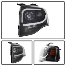 Load image into Gallery viewer, Spyder Ford Expedition 07-13 Projector Headlights Light Tube DRL Blk PRO-YD-FE07-LTDRL-BK
