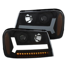 Load image into Gallery viewer, ANZO 2006-2009 Chevrolet Trailblazer Projector Headlights w/ Plank Style Design Black w/ Amber
