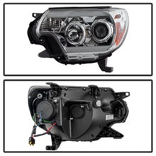 Load image into Gallery viewer, Spyder Toyota Tacoma 12-16 Projector Headlights Light Bar DRL Chrome PRO-YD-TT12-LBDRL-C
