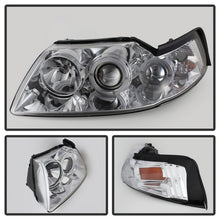 Load image into Gallery viewer, Spyder Ford Mustang 99-04 Projector Headlights LED Halo Chrome High H1 Low H1 PRO-YD-FM99-1PC-AM-C

