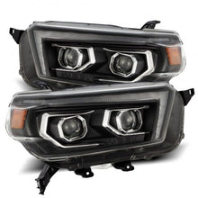 Load image into Gallery viewer, AlphaRex 10-13 Toyota 4Runner LUXX LED Proj Headlights Plank Style Black w/Seq Signal/DRL
