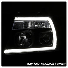 Load image into Gallery viewer, Spyder 04-08 Ford F-150 Projector Headlights - Light Bar DRL - Black PRO-YD-FF15004V2-LB-BK
