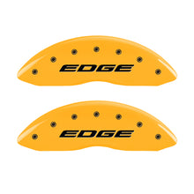 Load image into Gallery viewer, MGP 4 Caliper Covers Engraved Front &amp; Rear EDGE/2015 Yellow finish black ch
