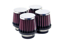 Load image into Gallery viewer, K&amp;N Universal Chrome Filter 1 3/8 inch FLG / 2 1/2 inch Base / 2 inch Top / 2 1/4 inch Height
