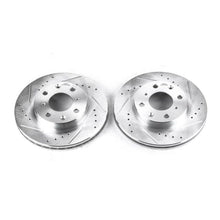 Load image into Gallery viewer, Power Stop 90-00 Honda Civic Front Evolution Drilled &amp; Slotted Rotors - Pair
