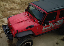 Load image into Gallery viewer, DV8 Offroad 07-18 Jeep Wrangler JK Metal Heat Dispersion Hood - Primer Black
