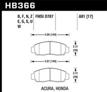 Load image into Gallery viewer, Hawk 02-03 Acura CL 3.2L Base OE Incl.Shims Front ER-1 Brake Pads
