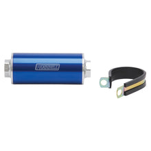 Load image into Gallery viewer, Russell Performance Profilter Fuel Filter 6in Long 60 Micron -10AN Inlet -10AN Outlet - Blue

