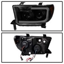Load image into Gallery viewer, Xtune Toyota Tundra 07-13 LED Light Bar Projector Headlights Black Smoked PRO-JH-TTU07-LED-BSM
