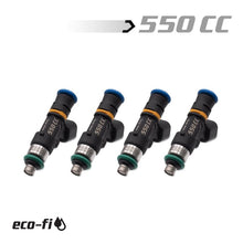 Load image into Gallery viewer, BLOX Racing 550CC Street Injectors 48mm With 1/2in Adapter 14mm Bore
