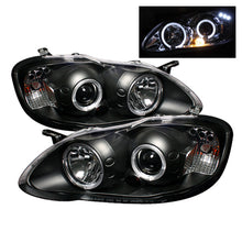 Load image into Gallery viewer, Spyder Toyota Corolla 03-08 Projector Headlights LED Halo- LED Blk - Low H1 PRO-YD-TC03-HL-BK
