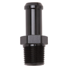 Load image into Gallery viewer, Edelbrock Hose End Straight 3/8In NPT to 1/2In Barb Black Anodize
