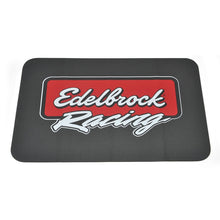 Load image into Gallery viewer, Edelbrock Racing Fender Cover - PVC Foam Mat - 2 Color Printed Edelbrock Racing Logo
