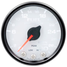 Load image into Gallery viewer, Autometer Spek-Pro Gauge Fuel Press 2 1/16in 30psi Stepper Motor W/Peak &amp; Warn Wht/Blk
