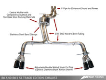 Load image into Gallery viewer, AWE Tuning Audi B8.5 S4 3.0T Track Edition Exhaust - Chrome Silver Tips (102mm)
