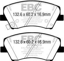 Load image into Gallery viewer, EBC 2017+ Hyundai Elantra 1.4L Turbo Ultimax2 Front Brake Pads
