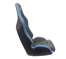 Load image into Gallery viewer, NRG Defender Seat/ Water Resistant Steel Frame Suspension - Gray w/ Blue Trim w/ Defender Logo
