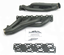 Load image into Gallery viewer, JBA 04-15 Nissan 5.6L VK56DE Oval Port 1-5/8in Primary Ti Ctd Cat4Ward Header
