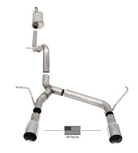 Load image into Gallery viewer, Corsa 07-18 Jeep Wrangler JKU 3.6L/3.8L 2.75in Sport Cat-Back Exhaust w/ 4in American Flag Tips
