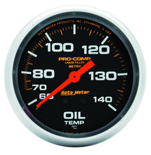 Load image into Gallery viewer, Autometer Liquid Filled Mechanical 66.7mm 140-280 deg F Oil Termperature Gauge Includes 6 ft Tubing
