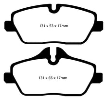 Load image into Gallery viewer, EBC 14+ Mini Hardtop 1.5 Turbo Cooper Greenstuff Front Brake Pads

