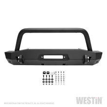Load image into Gallery viewer, Westin 18-22 Jeep Wrangler JL / 20-22 Gladiator WJ2 Stubby Front Bumper w/Bull Bar - Tex. Blk
