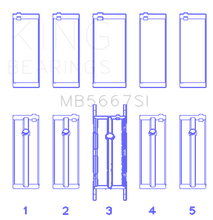 Load image into Gallery viewer, King Mini W10B16A/W11B16A (Size 0.25) Silicon Bi-Metal Aluminum Main Bearing Set
