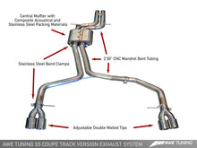 Load image into Gallery viewer, AWE Tuning Audi B8 S5 4.2L Track Edition Exhaust System - Polished Silver Tips

