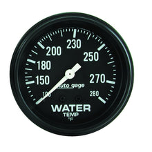 Load image into Gallery viewer, Autometer AutoGage 2 5/8in Mechanical 100-280 Deg Water Temp Gauge - Black
