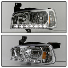 Load image into Gallery viewer, Xtune Dodge Charger 06-10 1Pc LED Crystal Headlights Chrome HD-ON-DCH05-1PC-LED-C
