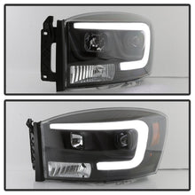 Load image into Gallery viewer, Spyder Dodge Ram 1500 06-08 V2 Projector Headlights - Light Bar DRL - Black (PRO-YD-DR06V2-LB-BK)
