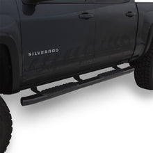 Load image into Gallery viewer, Lund 2019 Chevrolet Silverado 1500 Crew Cab 5in Oval Curved SS Nerf Bars - Black
