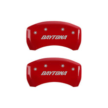 Load image into Gallery viewer, MGP 4 Caliper Covers Engraved Front &amp; Rear Daytona Yellow finish black ch

