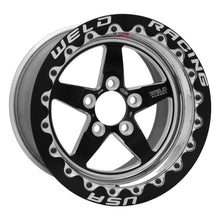 Load image into Gallery viewer, Weld S71 15x9.33 / 5x4.75 BP / 5.5in. BS Black Wheel (Low Pad) - Black Single Beadlock MT
