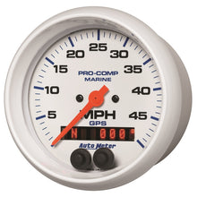 Load image into Gallery viewer, Autometer Marine White 3 3/8in 50MPH GPS Speedometer Gauge

