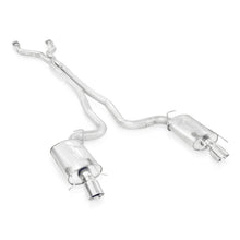 Load image into Gallery viewer, Stainless Works 2009-15 Cadillac CTS-V Wagon 3in Catback System X-Pipe Chambered Mufflers 4in Tips
