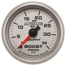 Load image into Gallery viewer, Autometer UL II Boost Gauge 2-1/16in Mechanical Pressure Ultra-Lite Gauge 35PSI
