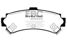 Load image into Gallery viewer, EBC 95-97 Nissan Sentra 1.6 Redstuff Rear Brake Pads
