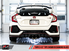 Load image into Gallery viewer, AWE Tuning 2017+ Honda Civic Type R Track Edition Exhaust w/Front Pipe &amp; Triple Diamond Black Tips
