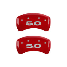 Load image into Gallery viewer, MGP Rear set 2 Caliper Covers Engraved Rear Cobra Red finish silver ch
