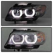 Load image into Gallery viewer, Spyder BMW E90 3-Series 06-08 4DR V2 Headlights - HID Only - Black PRO-YD-BMWE9005V2-HID-DRL-BK

