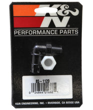 Load image into Gallery viewer, K&amp;N Air Filter Vent Kit - White - 90 Degree Plastic 0.50in Flange 1.75in H 1.75in L
