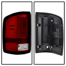 Load image into Gallery viewer, Spyder GMC Sierra 2016-2017 Light Bar LED Tail Lights - Red Clear ALT-YD-GS16-LED-RC
