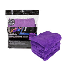 Load image into Gallery viewer, Chemical Guys Ultra Edgeless Microfiber Towel - 16in x 16in - Blue - 3 Pack
