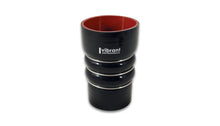 Load image into Gallery viewer, Vibrant Silicone Coupling 4 Ply Aramid CAC Hose 3in x 3.5in Inlet/Outlet - Black
