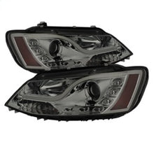 Load image into Gallery viewer, Spyder Volkswagen Jetta 11-14 Projector Headlights Halogen Light Tube DRL Smke PRO-YD-VJ11-LTDRL-SM
